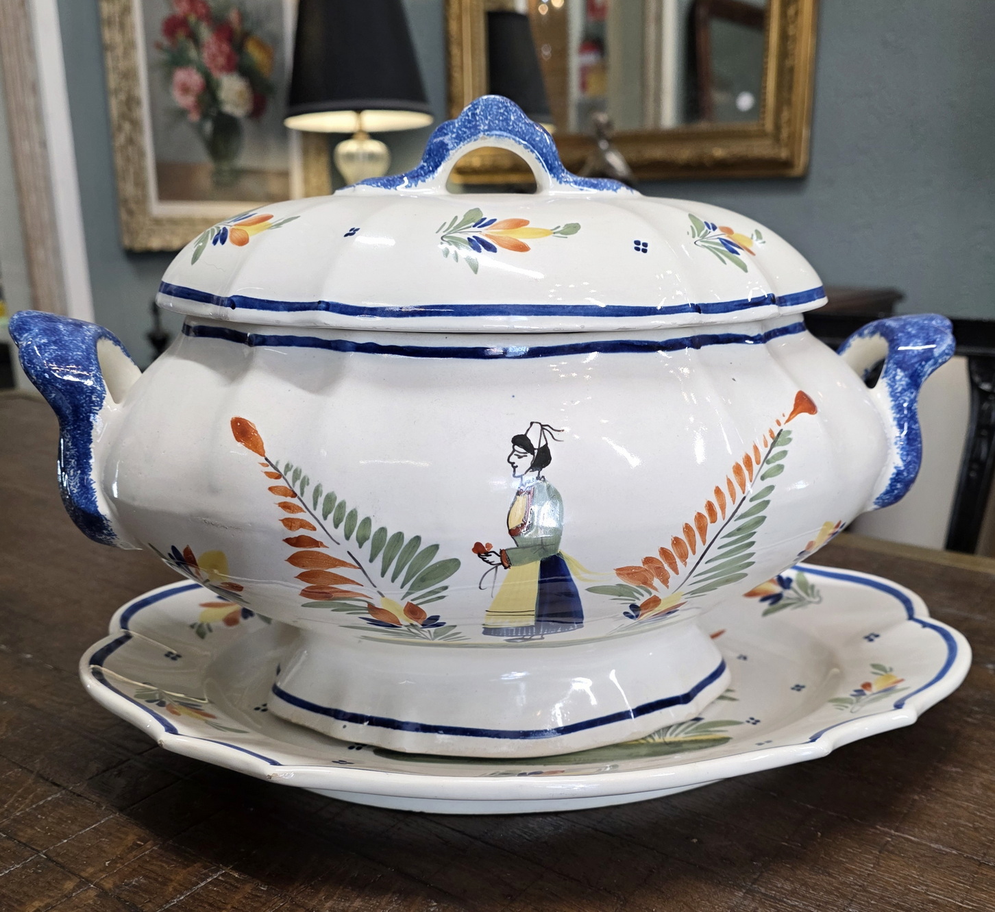 A French Majolica Soup Tureen 